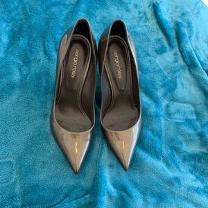 Sergio Rossi Charcoal Patent Leather Pumps